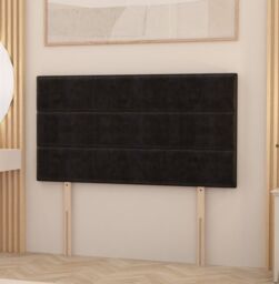 Somnior Chambery 2 Draw Divan Bed Frame with Headboard Plush Velvet in Black - Size: Small Single - thumbnail 3