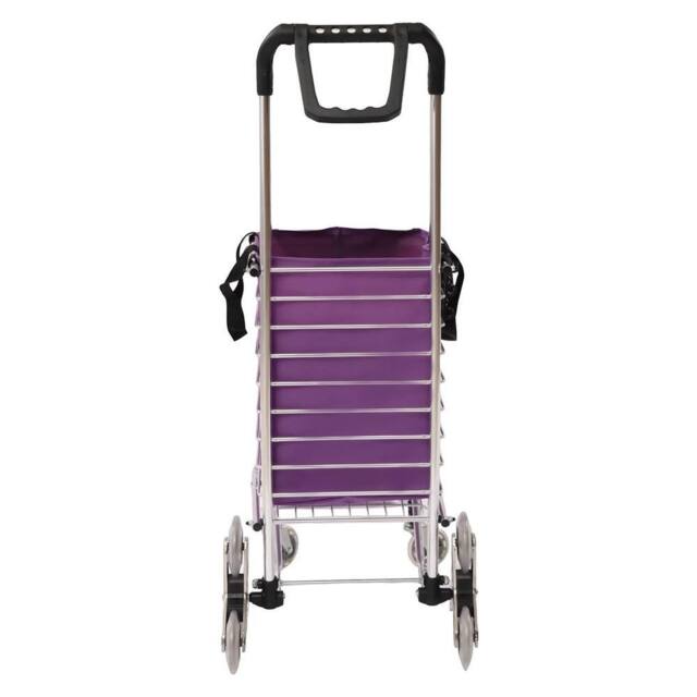 Havendro Shopping Trolley Cart with Wheels Foldable Basket in Purple - image 1