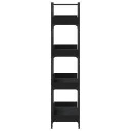 Berkfield Home Decorative Bookcase 4-Tier Black 100x33x145.5 cm Engineered Wood - thumbnail 5