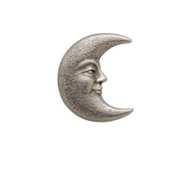 Melody Maison Shiny Silver Moon Drawer Knob - thumbnail 1