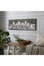 Art for the Home Typography Dream LED Printed Canvas in Green - thumbnail 3