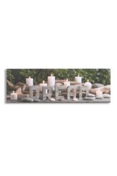 Art for the Home Typography Dream LED Printed Canvas in Green - thumbnail 2