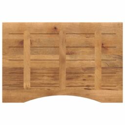 Berkfield Home Desk Top with Curve 80x50x2.5 cm Solid Wood Rough Mango in Brown - thumbnail 5