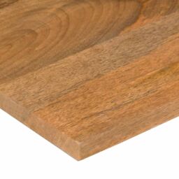 Berkfield Home Desk Top with Curve 80x50x2.5 cm Solid Wood Rough Mango in Brown - thumbnail 6