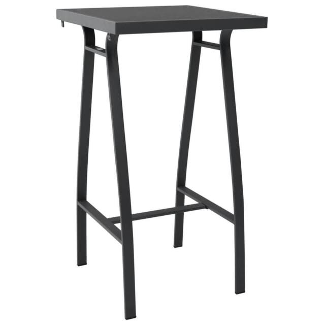 Berkfield Home Garden Bar Table Black 60x60x110 cm Tempered Glass - Size: 60 x 60 x 110 cm - image 1