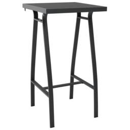 Berkfield Home Garden Bar Table Black 60x60x110 cm Tempered Glass - Size: 60 x 60 x 110 cm