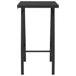 Berkfield Home Garden Bar Table Black 60x60x110 cm Tempered Glass - Size: 60 x 60 x 110 cm - thumbnail 2