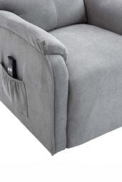 More4Homes Charlbury Fabric Single Motor Rise Recliner Electric Lift Chair in Grey - thumbnail 6