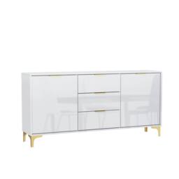 Mex Furniture LTD Sideboard Goldline Gloss 140cm - Glossy White - thumbnail 7