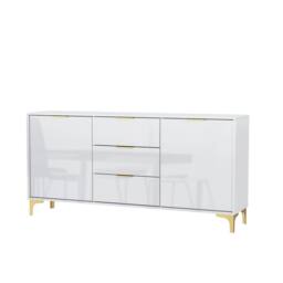 Mex Furniture LTD Sideboard Goldline Gloss 140cm - Glossy White - thumbnail 8