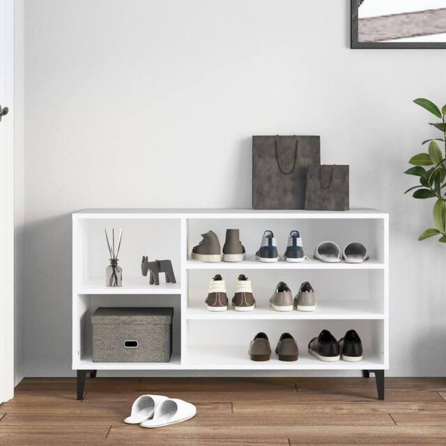 Berkfield Home Shoe Cabinet White 102x36x60 cm Engineered Wood - Size: 102 x 36 x 60 cm - image 1