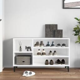 Berkfield Home Shoe Cabinet White 102x36x60 cm Engineered Wood - Size: 102 x 36 x 60 cm - thumbnail 1