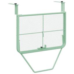 Berkfield Home Foldable Hanging Balcony Table - Mint Green, 60x40 cm, Steel in Green - Size: 60x40 cm - thumbnail 5