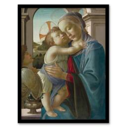Artery8 Sandro Botticelli Framed Wall Art Virgin & Child with an Angel - Size: A4 - thumbnail 1