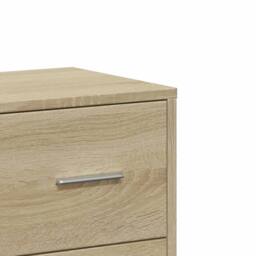 Berkfield Home Sideboard Sonoma Oak 60x31x84 cm Engineered Wood in Light Tan - Size: 60 x 31 x 84 cm - thumbnail 9