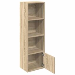 Berkfield Home Durable Bookcase Sonoma Oak 31x24x102 cm Engineered Wood in Light Brown - Size: 31 x 24 x 102 cm - thumbnail 4