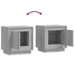 Berkfield Home Bedside Cabinets 2 pcs Grey Sonoma 44x35x45 cm Engineered Wood - Size: 44 x 35 x 45 cm - thumbnail 9