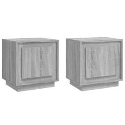 Berkfield Home Bedside Cabinets 2 pcs Grey Sonoma 44x35x45 cm Engineered Wood - Size: 44 x 35 x 45 cm - thumbnail 1