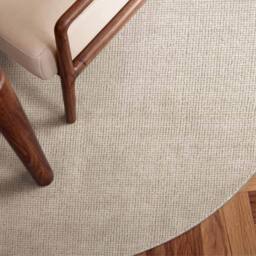 THE RUGS Ted Baker Greenwich Wool Rug Handwoven Living Room in Natural White - Size: 160 cm diameter - thumbnail 6