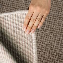 THE RUGS Ted Baker Greenwich Wool Rug Handwoven Living Room in Natural White - Size: 160 cm diameter - thumbnail 2