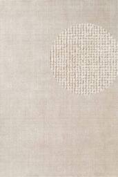 THE RUGS Ted Baker Greenwich Wool Rug Handwoven Living Room in Natural White - Size: 160 cm diameter