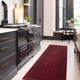 Kukoon Red Low Pile Traditional Persian Style Velvet Texture Area Rug in Blue - Size: 80 cm x 150 cm - thumbnail 6