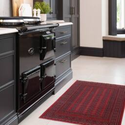 Kukoon Red Low Pile Traditional Persian Style Velvet Texture Area Rug in Blue - Size: 80 cm x 150 cm - thumbnail 5