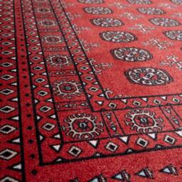 Kukoon Red Low Pile Traditional Persian Style Velvet Texture Area Rug in Blue - Size: 80 cm x 150 cm - thumbnail 8