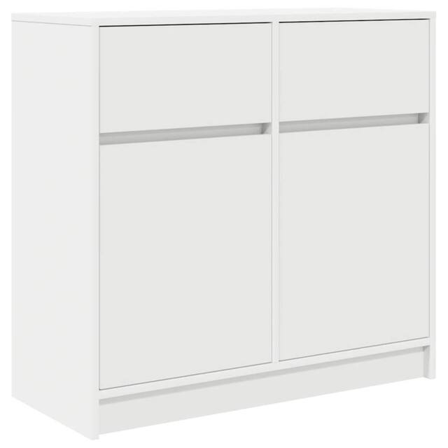 Berkfield Home Sideboard with Drawer White 80x34x76 cm Engineered Wood - Size: 80 x 34 x 76 cm - image 1