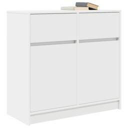 Berkfield Home Sideboard with Drawer White 80x34x76 cm Engineered Wood - Size: 80 x 34 x 76 cm - thumbnail 4