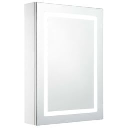 Berkfield Home LED Bathroom Mirror Cabinet 50x13x70 cm in White - Size: 50 x 13 x 70 cm - thumbnail 2