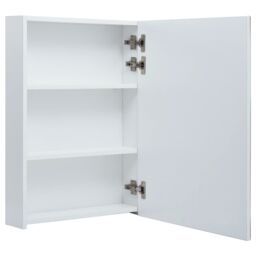 Berkfield Home LED Bathroom Mirror Cabinet 50x13x70 cm in White - Size: 50 x 13 x 70 cm - thumbnail 4