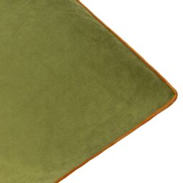 Furn Meridian Velvet Piped Cushion in Olive - Size: 55 cm x 55 cm - thumbnail 5