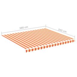 Berkfield Home Replacement Fabric for Awning Yellow & Orange 4x3.5 m - thumbnail 6