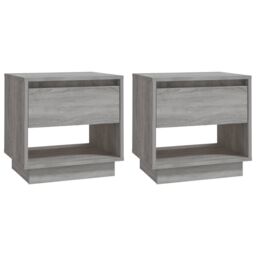 Berkfield Home Bedside Cabinets 2 pcs Grey Sonoma 45x34x44 cm Engineered Wood - Size: 45 x 34 x 44 cm - thumbnail 2