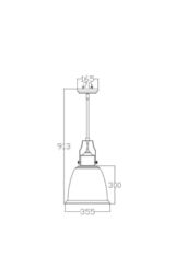 Netlighting Hobson 1 Light Large Dome Ceiling Pendant Satin Nickel E27 in Grey - thumbnail 2