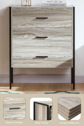 Home Discount Vida Designs Brooklyn 3 Drawer Bedside Cabinet Chest Of Drawers Storage Bedroom Furniture in Grey - thumbnail 5