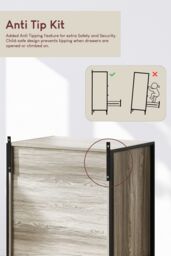 Home Discount Vida Designs Brooklyn 3 Drawer Bedside Cabinet Chest Of Drawers Storage Bedroom Furniture in Grey - thumbnail 6