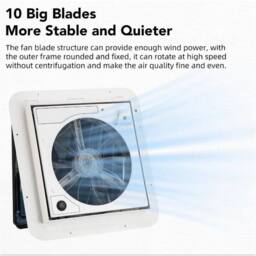 VOGREX Roof Vent Fan Skylight 280x280mm - LED Camper Caravan Motorhome in White - thumbnail 3