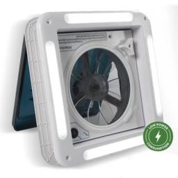VOGREX Roof Vent Fan Skylight 280x280mm - LED Camper Caravan Motorhome in White - thumbnail 5