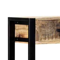 Berkfield Home Console Table 90x30x75 cm Solid Mango Wood in Brown - Size: 90 x 30 x 75 cm - thumbnail 6