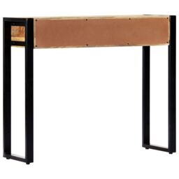 Berkfield Home Console Table 90x30x75 cm Solid Mango Wood in Brown - Size: 90 x 30 x 75 cm - thumbnail 3