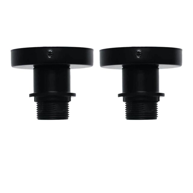 First Choice Lighting Set of 2 Cassidy - Black E27 Flush Mount Ceiling Lights for Shades - image 1