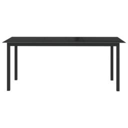 Berkfield Home 9 Piece Garden Dining Set Aluminium Anthracite in Black - thumbnail 3