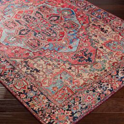 Livabliss Iris Vintage Red Blue Beige Green Traditional Boho Living Dining Bedroom Rug - Size: 80 cm x 230 cm - thumbnail 6