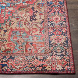 Livabliss Iris Vintage Red Blue Beige Green Traditional Boho Living Dining Bedroom Rug - Size: 80 cm x 230 cm - thumbnail 5