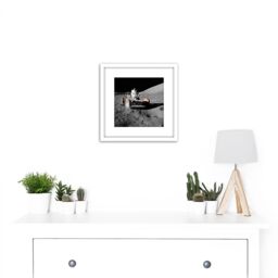 Artery8 Space NASA Apollo 17 Lunar Rover Vehicle Moon Photo 8X8 Inch Square Wooden Framed Wall Art Print Picture with Mount in White - thumbnail 2