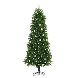 Berkfield Home Christmas Tree with 300 LEDs with Stand Green 240 cm PE - thumbnail 3