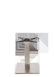 netfurniture Square Stainless Steel Table Base - Medium - Coffee Height - 480 Mm in Silver