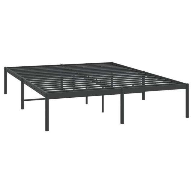 Berkfield Home Metal Bed Frame Black 150x200 cm King Size - image 1
